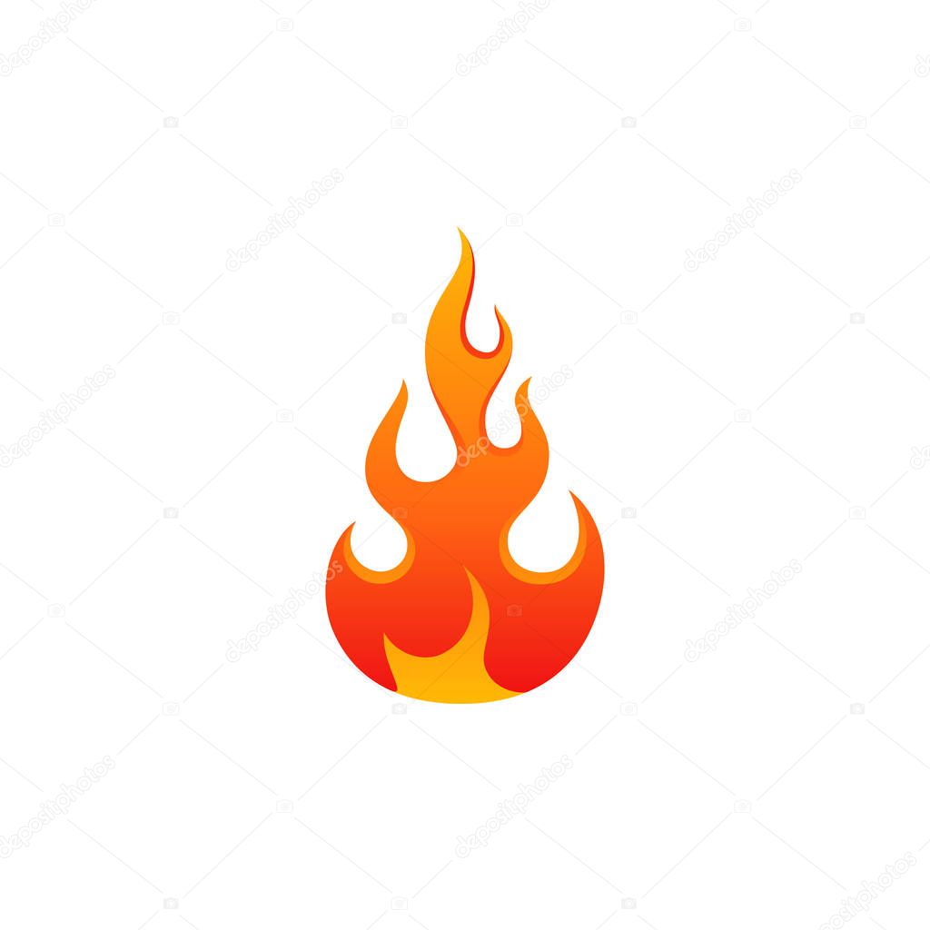 modern flame fire red design
