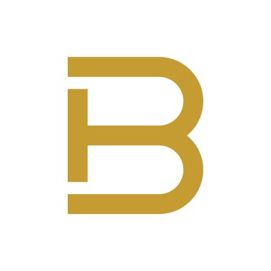 Modern trendy B harfi benzersiz simgesi tasarım