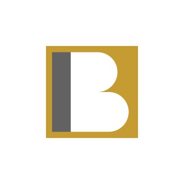 Modern trendy B harfi benzersiz simgesi tasarım