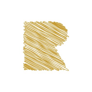 Modern trendy R harfi benzersiz simgesi tasarım