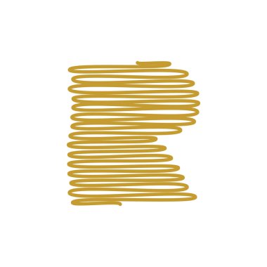 Modern trendy R harfi benzersiz simgesi tasarım