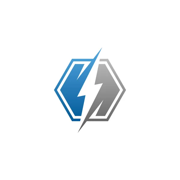 现代电气蓝色闪电图标 — 图库矢量图片