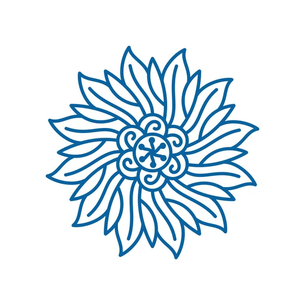 Mandala Abstracto Flor Yoga Fondo — Vector de stock