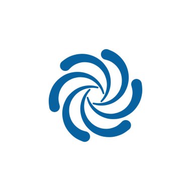 Soyut Swoosh koşuşturma Logo şablonu iplik