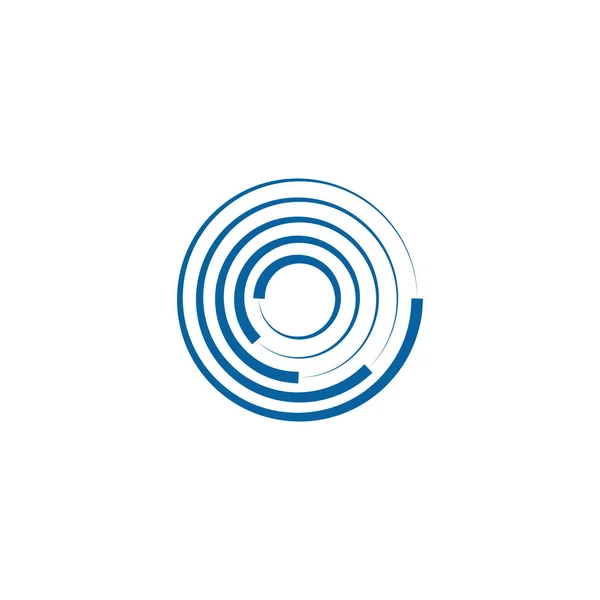Resumen Swoosh Spinning Whirl Logo Plantilla — Vector de stock