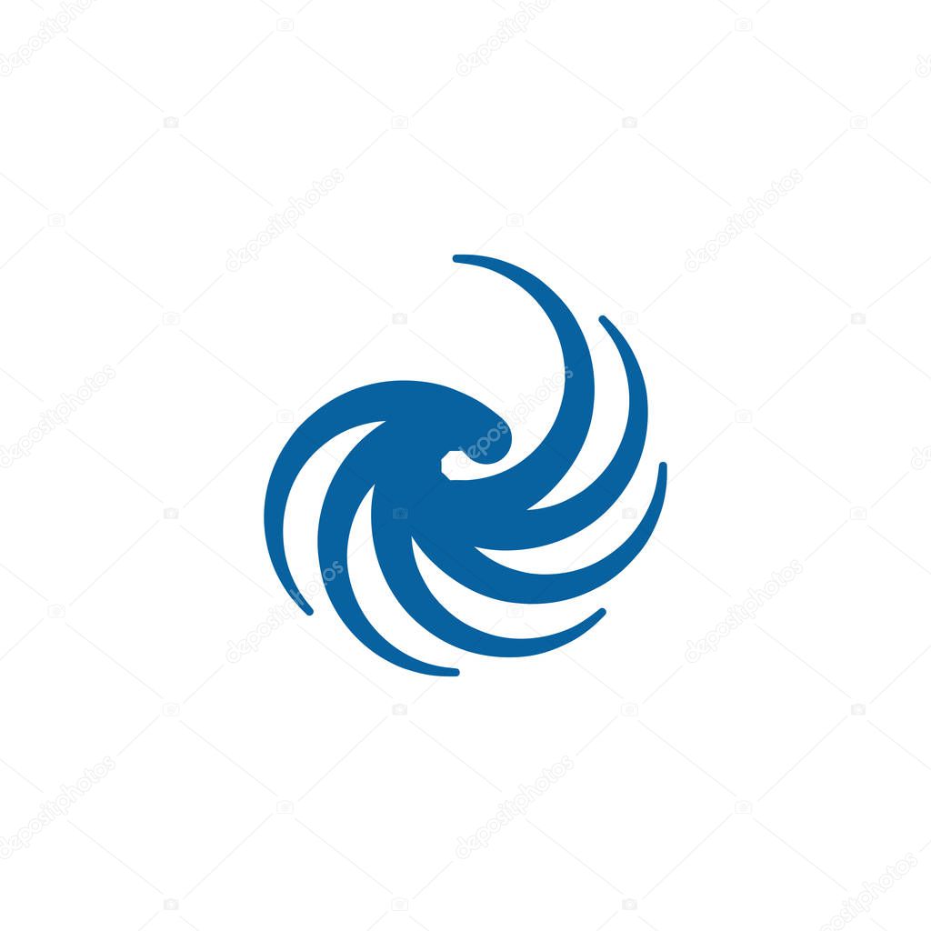 Abstract Swoosh Wing Logo Template