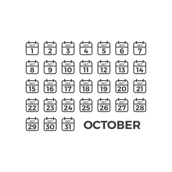 Moderne Icon Kalendervorlage — Stockvektor