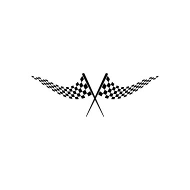 Modern yarış bayrak simgesi ek basit şablonu için yüksek son otomotiv logo çıkartma hızlı hızlı bak