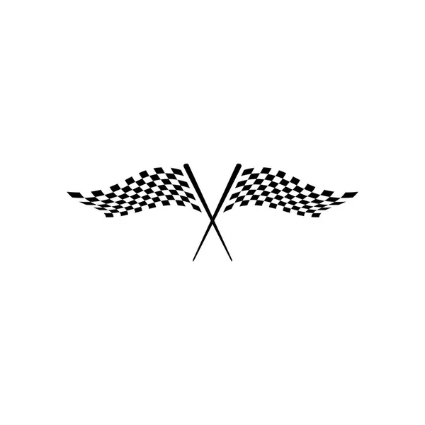 Icono Bandera Carrera Moderna Plantilla Simple Adicional Para Calcomanía Logotipo — Archivo Imágenes Vectoriales