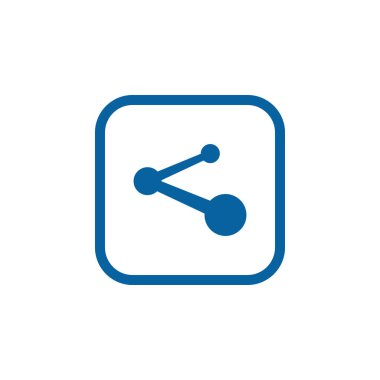  Paylaş tarihinde Sosyal Medya Icons simgeleri beyaz zemin üzerine mavi renk vektör çizim suratında yüksek son tüm şirket izole teknoloji iş için tasarım