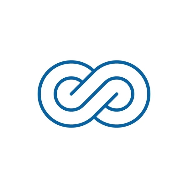 Modelo Logotipo Ícones Símbolo Infinito Moderno Para Empresa Saúde Negócios — Vetor de Stock