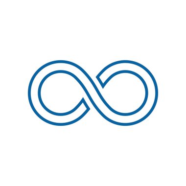 Sonsuzluk simgesi simgeleri logosu şablonu ile modern yüksek son teknoloji iş sağlığı şirket için