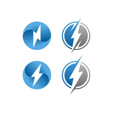 Modern elektrikli mavi ışık simgesi yüksek son görünüm