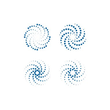 Modern soyut noktalı resim simge teknoloji iş sağlık şirketi ile modern yüksek son bakmak için nokta Logo setleri