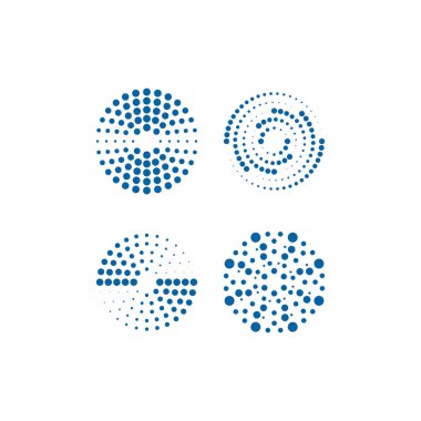 Modern soyut noktalı resim simge teknoloji iş sağlık şirketi ile modern yüksek son bakmak için nokta Logo setleri