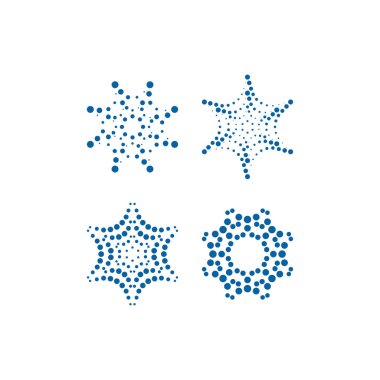 Modern soyut noktalı resim simge teknoloji iş sağlık şirketi ile modern yüksek son bakmak için nokta Logo setleri
