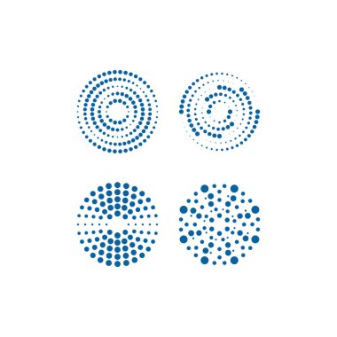 Modern soyut noktalı resim simge teknoloji iş sağlık şirketi ile modern yüksek son bakmak için nokta Logo setleri