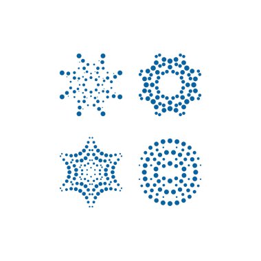 Modern soyut noktalı resim simge teknoloji iş sağlık şirketi ile modern yüksek son bakmak için nokta Logo setleri