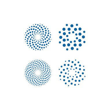 Modern soyut noktalı resim simge teknoloji iş sağlık şirketi ile modern yüksek son bakmak için nokta Logo setleri