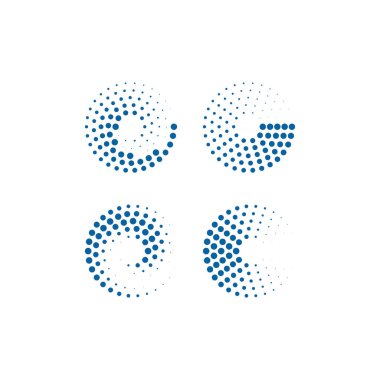Modern soyut noktalı resim simge teknoloji iş sağlık şirketi ile modern yüksek son bakmak için nokta Logo setleri