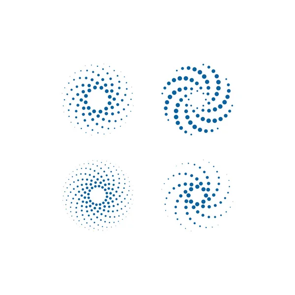 Современный Абстракт Иконка Halftone Точки Логотип Наборы Технологического Бизнеса Компании — стоковый вектор