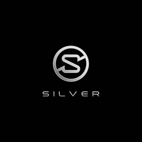 Modern Letter Silver Logo Technical Business All Company Modern High — стоковый вектор