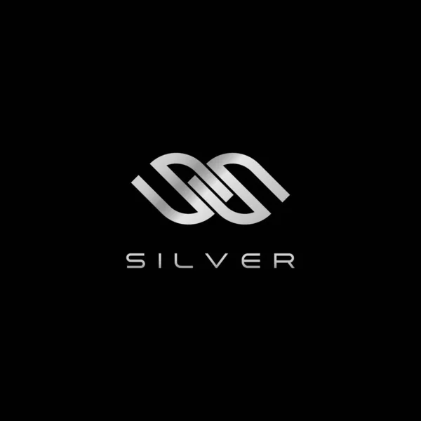 Modern Letter Silver Logo Pour Les Entreprises Technologiques Toutes Les — Image vectorielle
