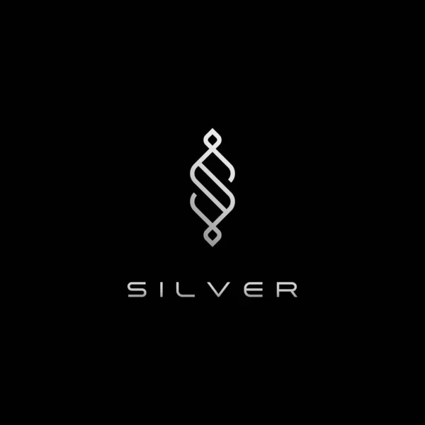 Modern Letter Silver Logo Technology Business All Company Modern High — Stock Vector