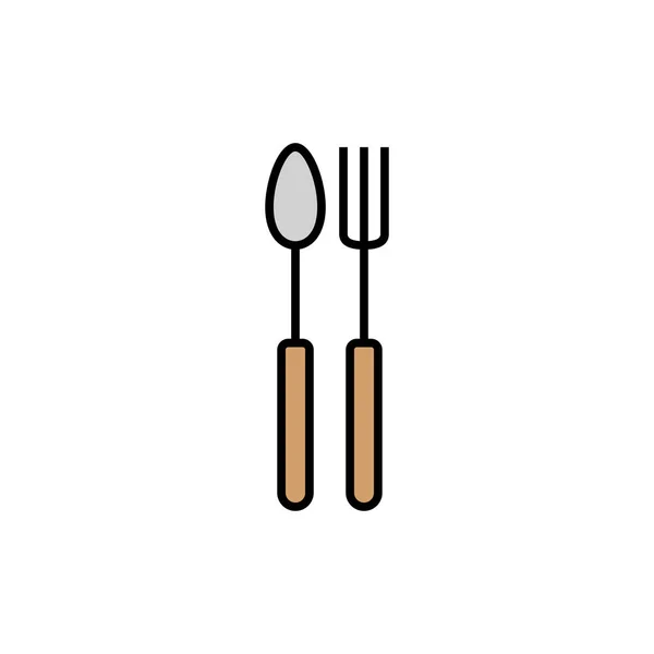 Cutlery Icon Vector Logo Culinary Business All Company Modern High — Stock Vector