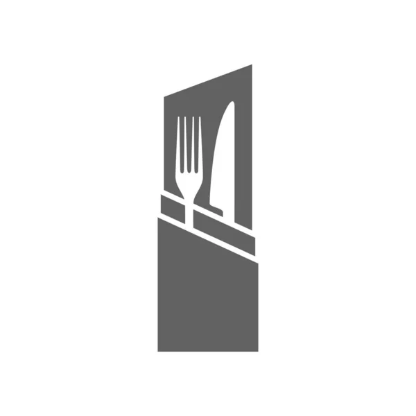 Icône Coutellerie Logo Vectoriel Pour Les Entreprises Culinaires Toute Entreprise — Image vectorielle