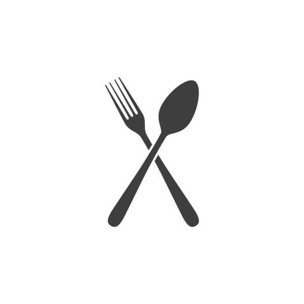 Cubertería Icono Vector Logo Para Negocio Culinario Toda Empresa Con — Vector de stock