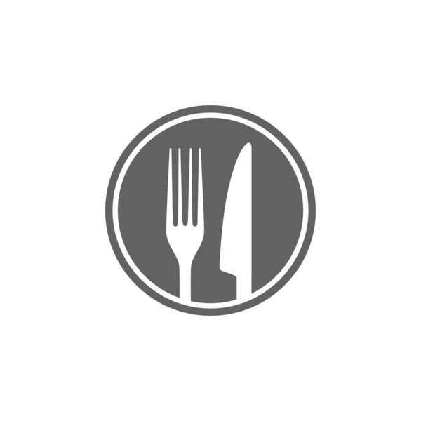 Icône Coutellerie Logo Vectoriel Pour Les Entreprises Culinaires Toute Entreprise — Image vectorielle