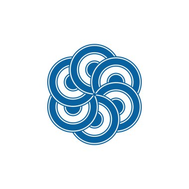 Modern yüksek son görünüm ile teknoloji iş sağlığı şirketi için Benzersiz Yeni Geometrik Tasarım Simge Simge Logo