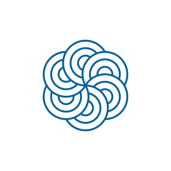 Nuevo Logotipo Único Del Símbolo Del Icono Del Diseño Geométrico — Vector de stock