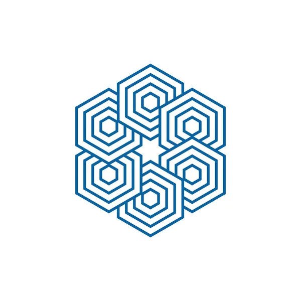 Nuevo Logotipo Único Del Símbolo Del Icono Del Diseño Geométrico — Vector de stock