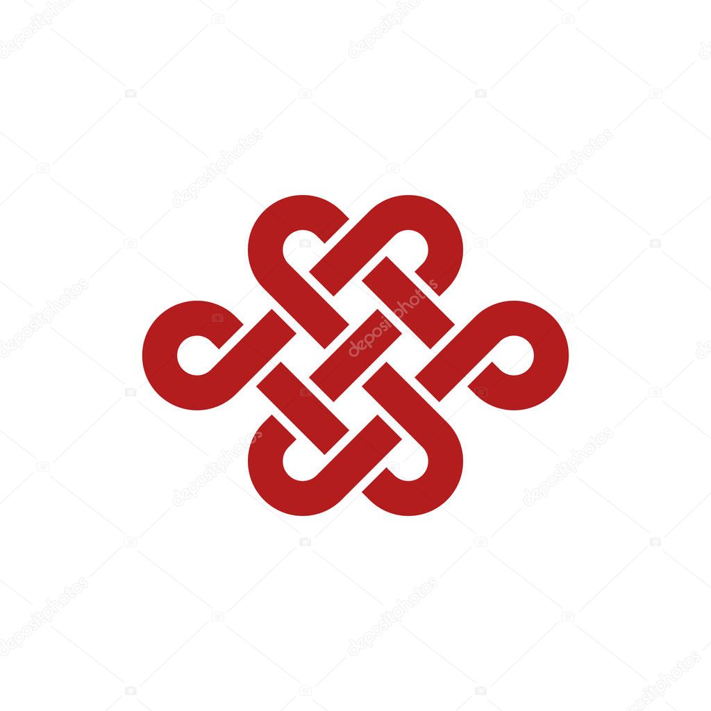 Unique Knot Infinity Icon Logo Design Template for business health company decoration with modern high end look 