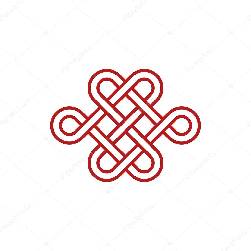 Unique Knot Infinity Icon Logo Design Template for business health company decoration with modern high end look 