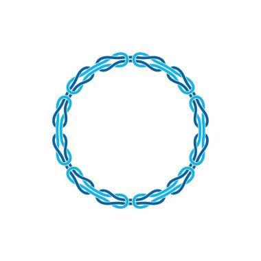 Modern yüksek son görünüm ile iş sağlığı şirketi dekorasyon için Benzersiz Knot Infinity Border Logo Tasarım Şablonu