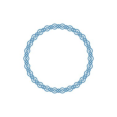 Modern yüksek son görünüm ile iş sağlığı şirketi dekorasyon için Benzersiz Knot Infinity Border Logo Tasarım Şablonu