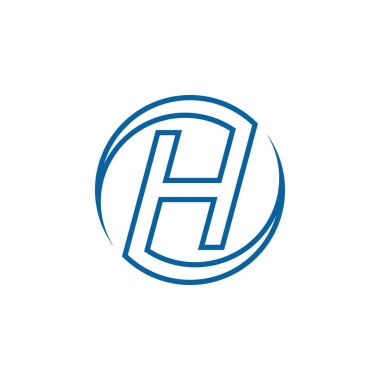 Modern yüksek son görünüm ile teknoloji finans iş sağlığı şirketi için Modern Letter H Icon Logo Tasarım Şablonu