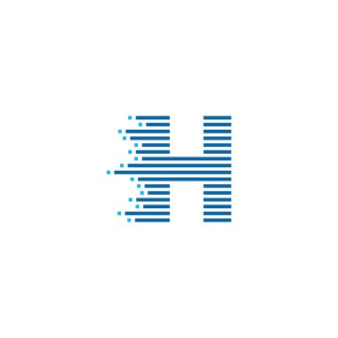 Modern yüksek son görünüm ile teknoloji finans iş sağlığı şirketi için Modern Letter H Icon Logo Tasarım Şablonu
