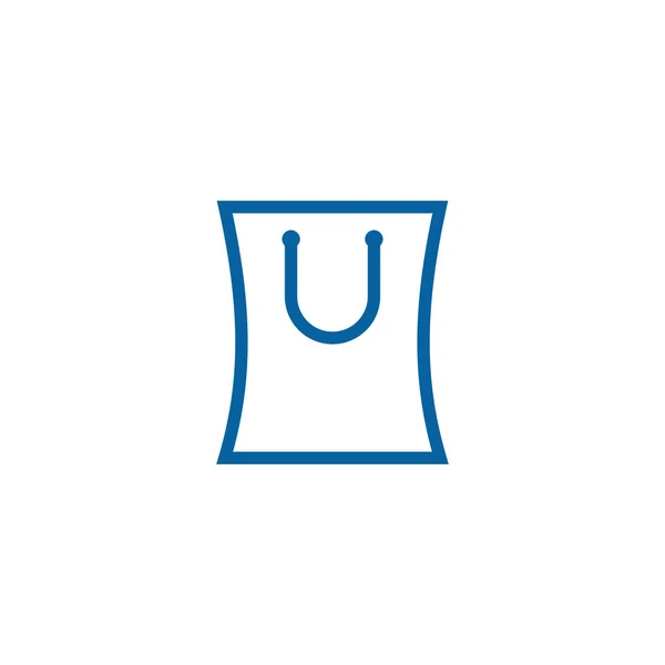 Saco Compras Moderno Exclusivo Icon Logo Design Template Loja Comércio — Vetor de Stock