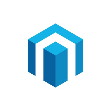 Modern yüksek son görünüm ile teknoloji finans iş sağlığı şirketi için Hexagon Box Element Şablon Simgesi