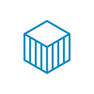 Modern yüksek son görünüm ile teknoloji finans iş sağlığı şirketi için Hexagon Box Element Şablon Simgesi