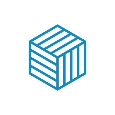 Modern yüksek son görünüm ile teknoloji finans iş sağlığı şirketi için Hexagon Box Element Şablon Simgesi