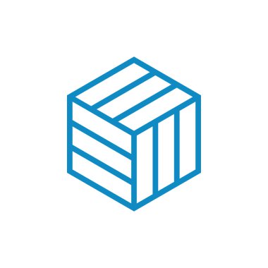 Modern yüksek son görünüm ile teknoloji finans iş sağlığı şirketi için Hexagon Box Element Şablon Simgesi