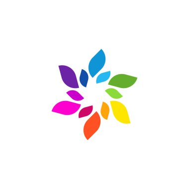 Renkli Modern Soyut Yaprak Shape Trendy Doğa Element Logosu yüksek son görünüm ile tüm iş şirketi için