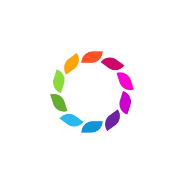 Renkli Modern Soyut Yaprak Shape Trendy Doğa Element Logosu yüksek son görünüm ile tüm iş şirketi için