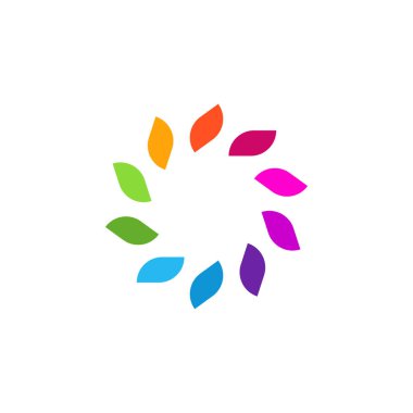 Renkli Modern Soyut Yaprak Shape Trendy Doğa Element Logosu yüksek son görünüm ile tüm iş şirketi için