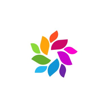 Renkli Modern Soyut Yaprak Shape Trendy Doğa Element Logosu yüksek son görünüm ile tüm iş şirketi için